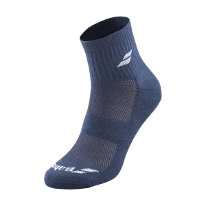 Calcetines Babolat Quarter 3 Pairs Pack Blanco-Azul Oscuro-Gris