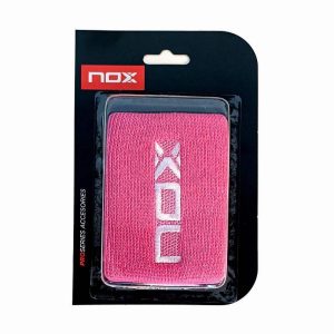 Munequeras Nox Rosa Logo Blanco 2 Unidades | Nox