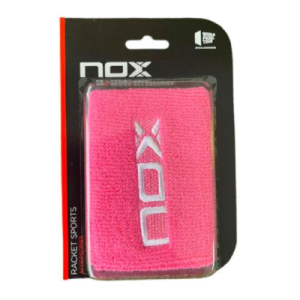 Muñequeras Nox Rosa/Logo Blanco